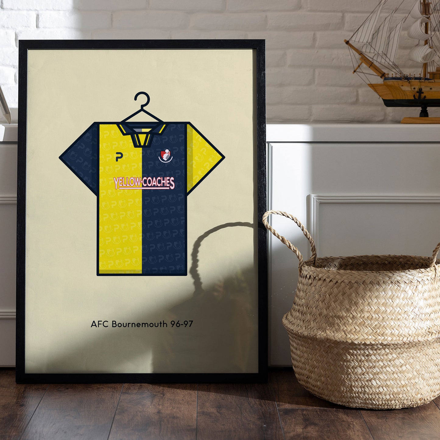 Minimal Kits 1996-97 Away Shirt A3 Card Mount