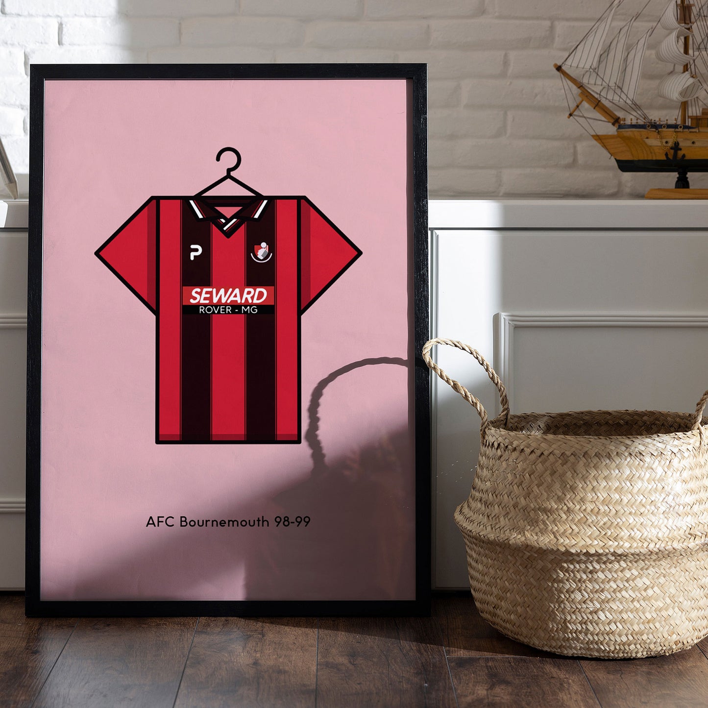 Minimal Kits 1998-99 Home Shirt A2 Poster