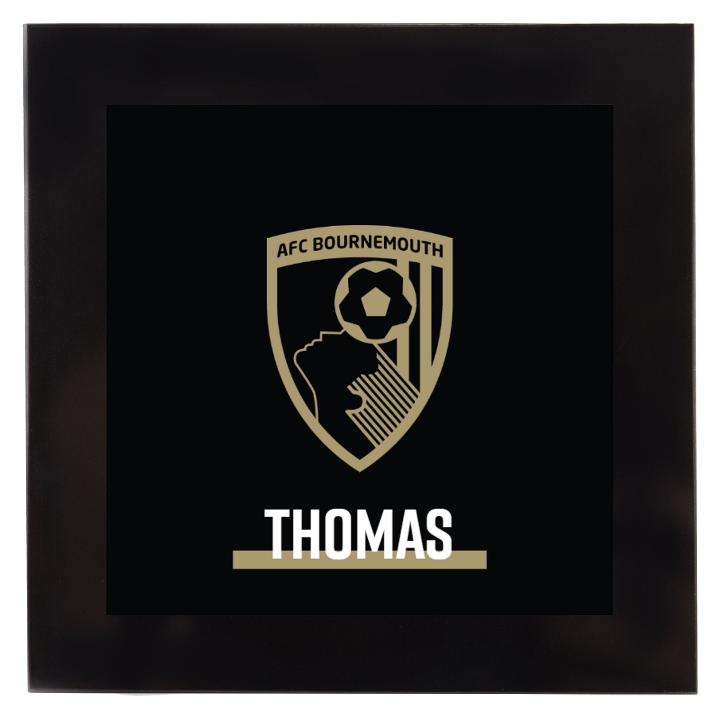 Personalised Glass Coaster - Gold Crest