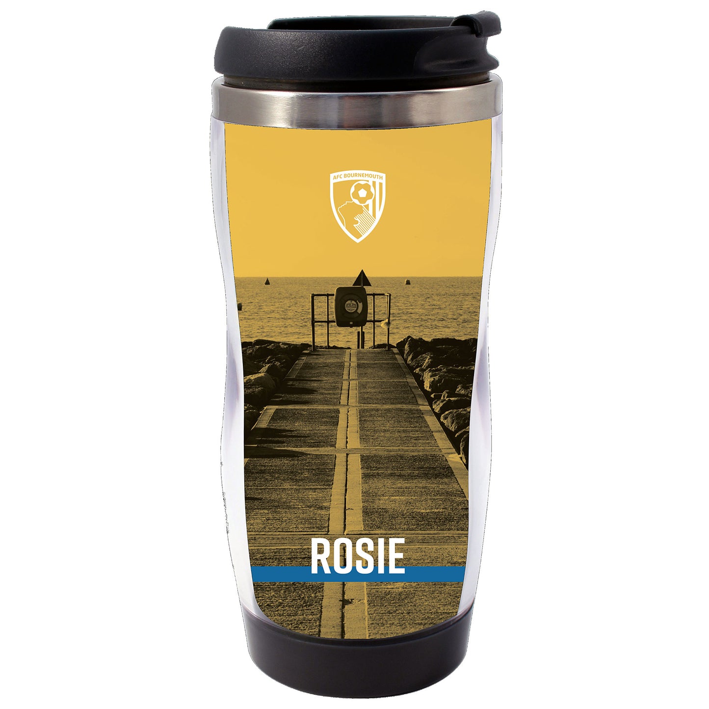 Personalised Travel Mug - Sepia Jetty