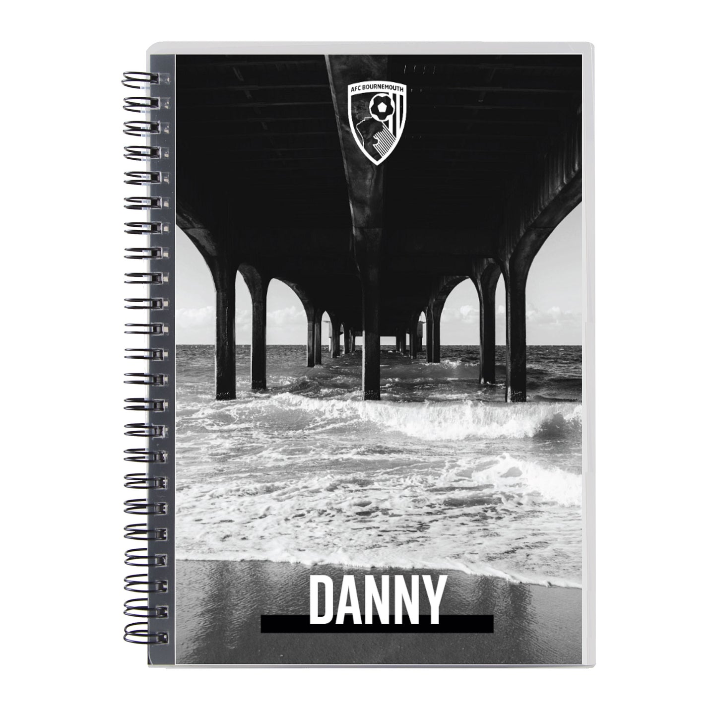 Personalised Notebook - Monochrome Pier