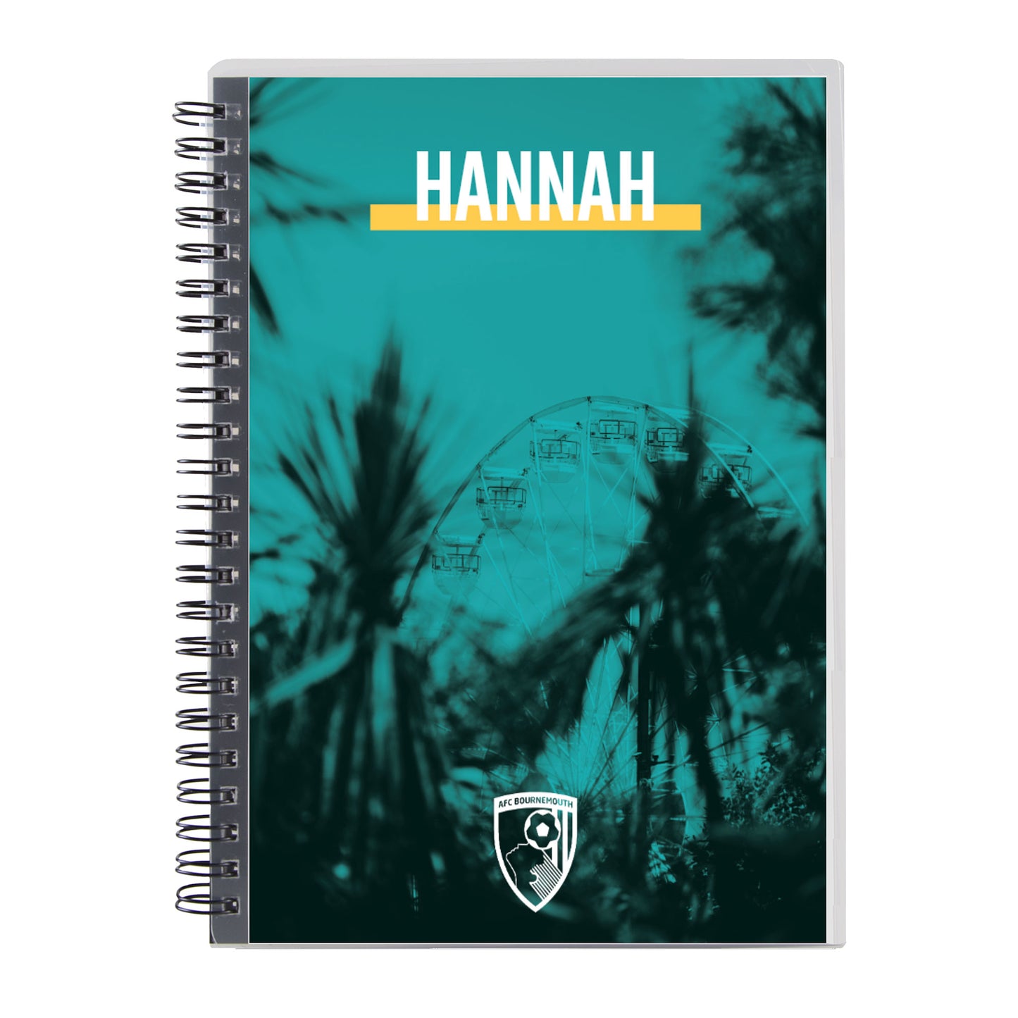 Personalised Notebook - Turquoise Wheel