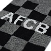 Adults Checkerboard Socks - Grey / Black
