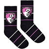 Womens 2 Pack Socks - Black / Purple