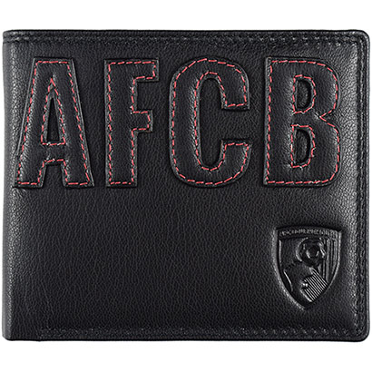 Leather Monogram Wallet - Black