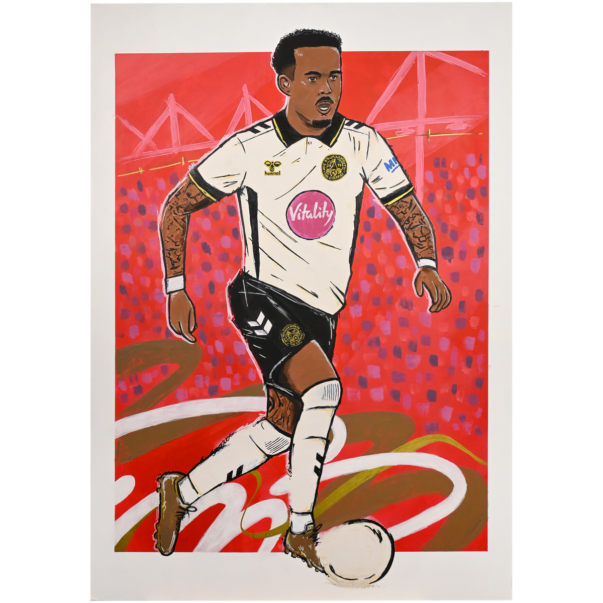 Signed Justin Kluivert Print, By Mark Johnson