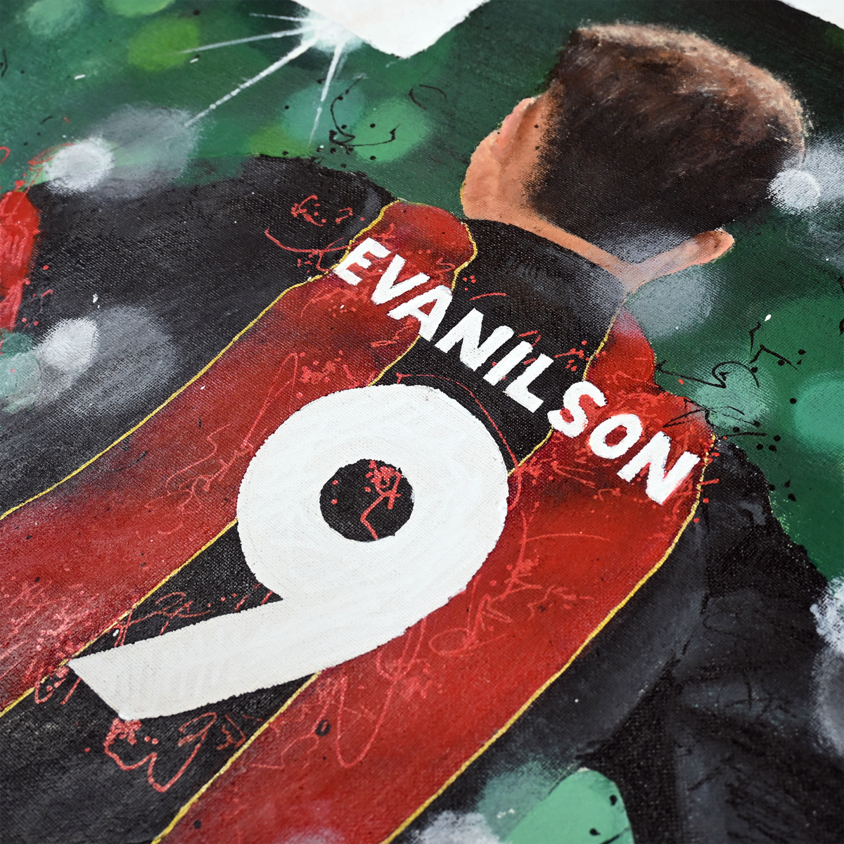 Signed Evanilson v Man City Painting, By Laura Moura