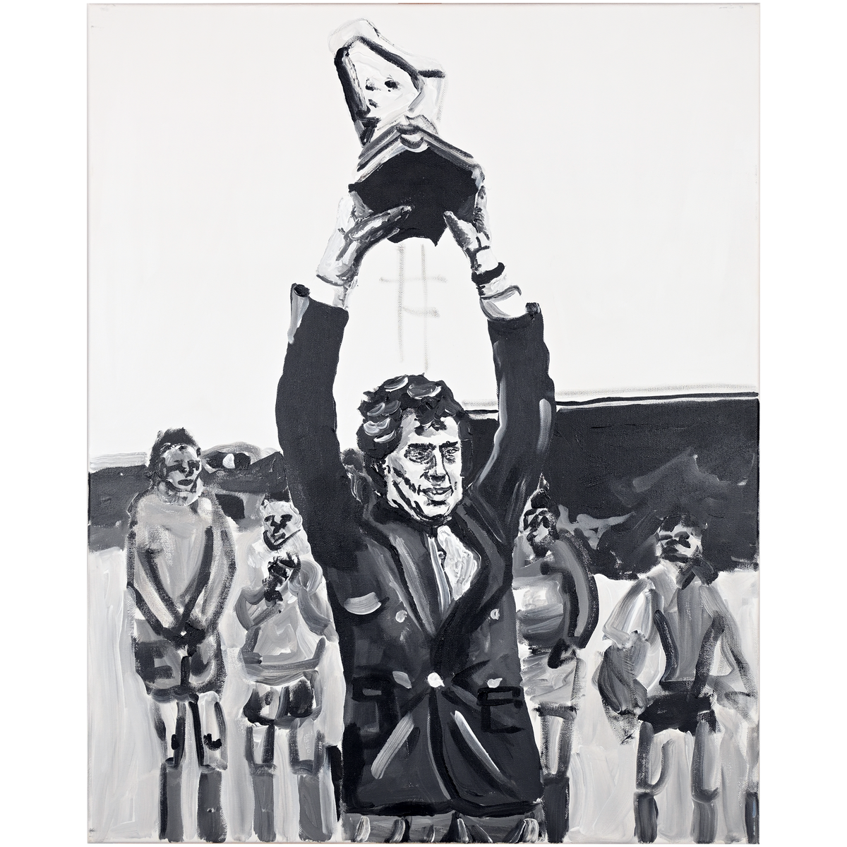 Signed Harry Redknapp Trophy Lift Painting, By Finlay Tupper
