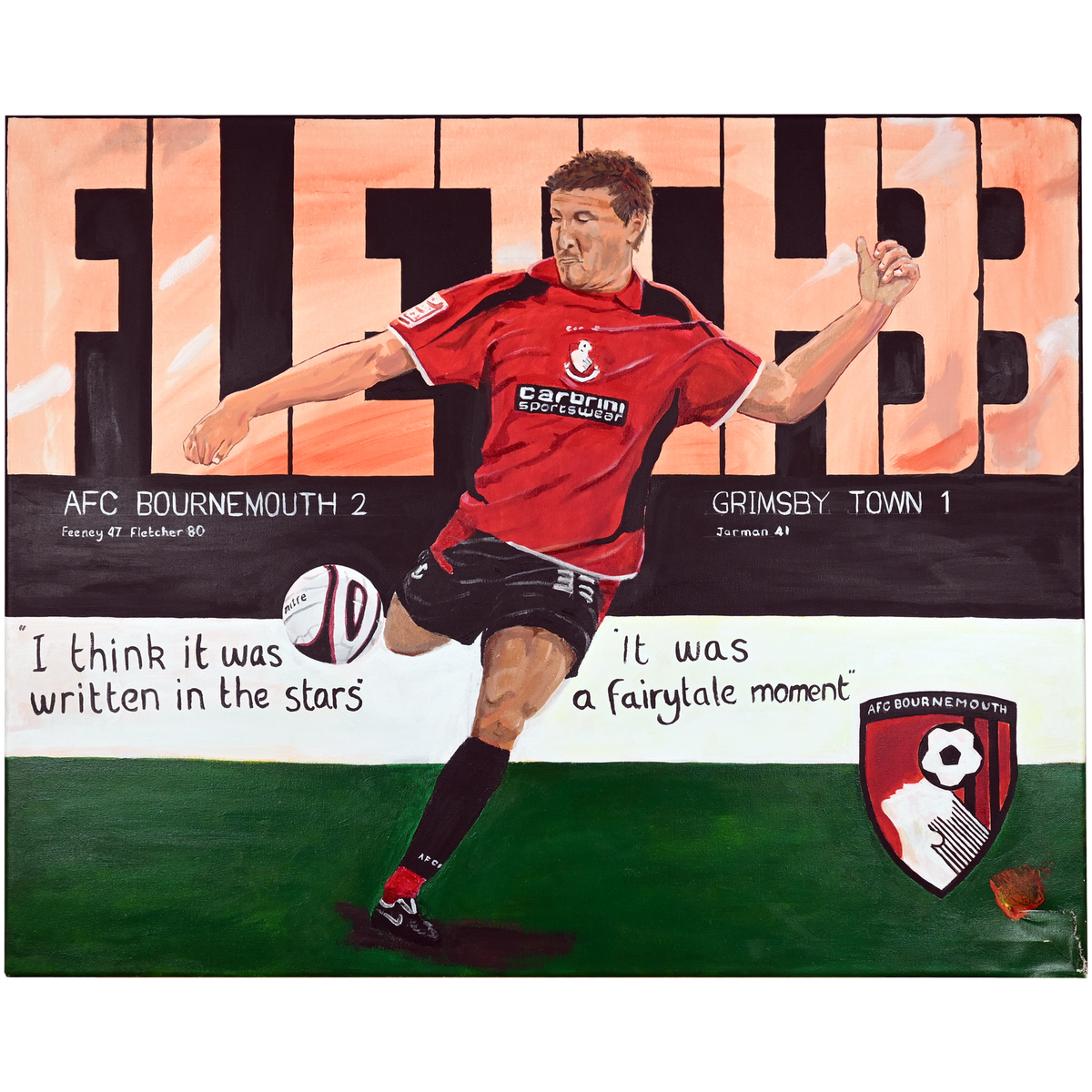Signed Steve Fletcher, Great Escape Painting, By David James