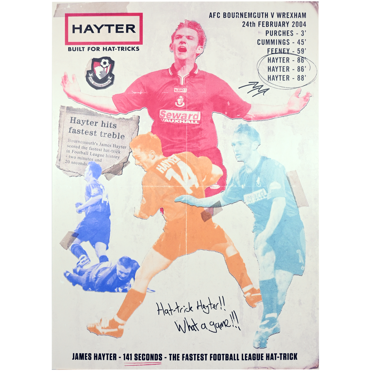 Hayter Hat-Trick Print, By Kevin Anderson