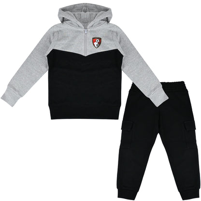 Toddlers Barney Jog Set - Grey / Black