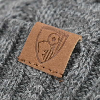 Adults Cable Cuff Beanie - Grey