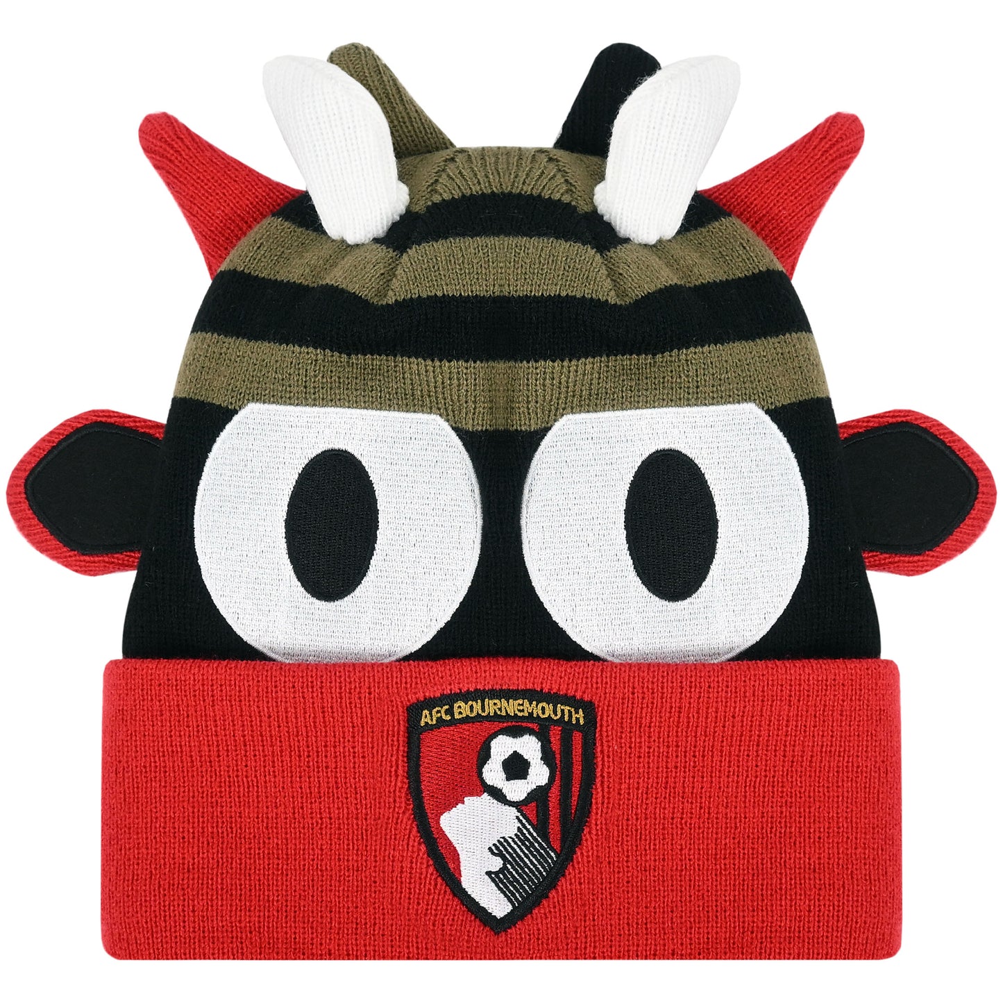 Kids Character Beanie - Red / Black