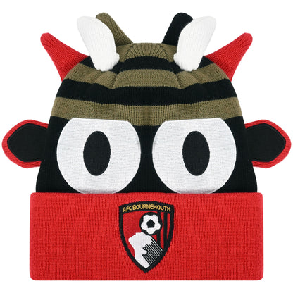 Kids Character Beanie - Red / Black