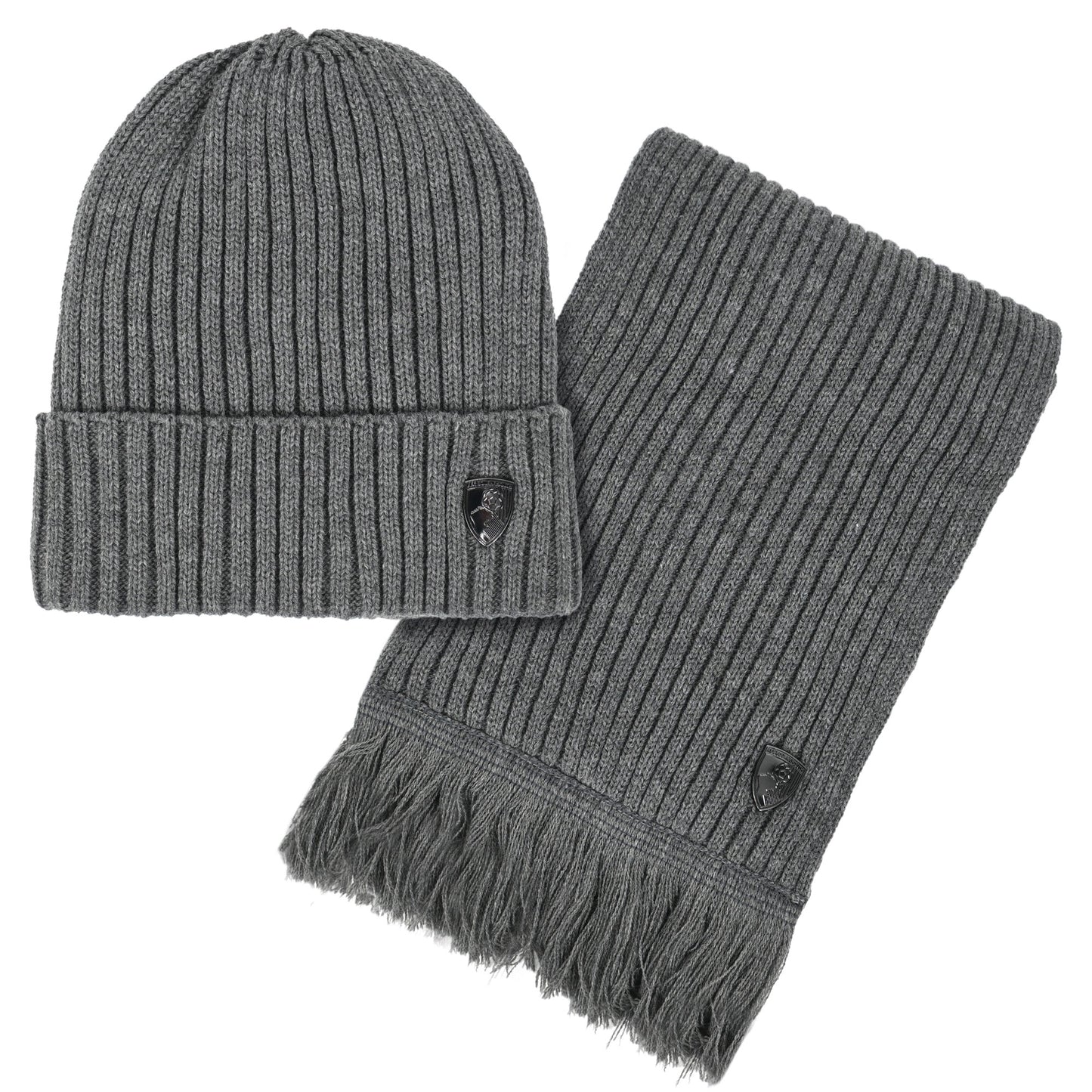 Adults Beanie/Scarf Set - Grey