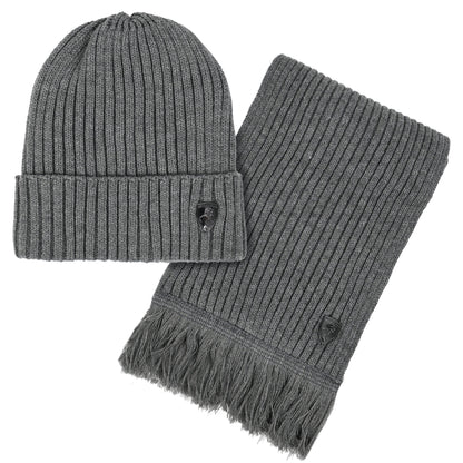 Adults Beanie/Scarf Set - Grey