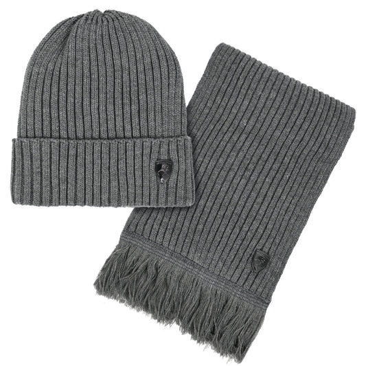 Adults Beanie/Scarf Set - Grey