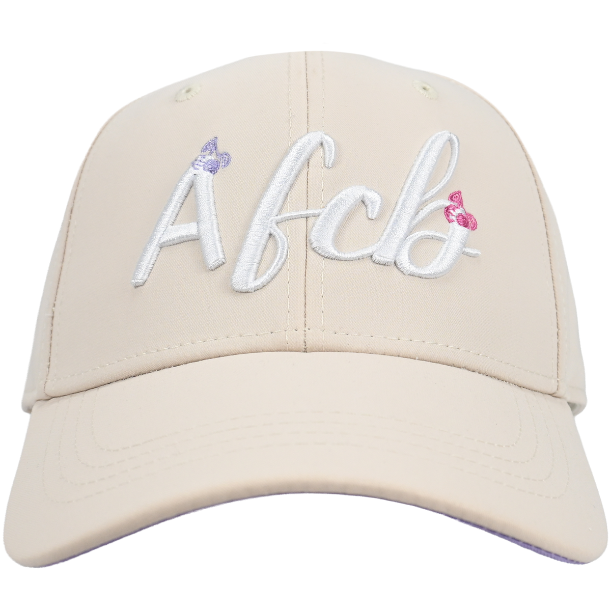 Womens Initial Ponytail Cap - Natural