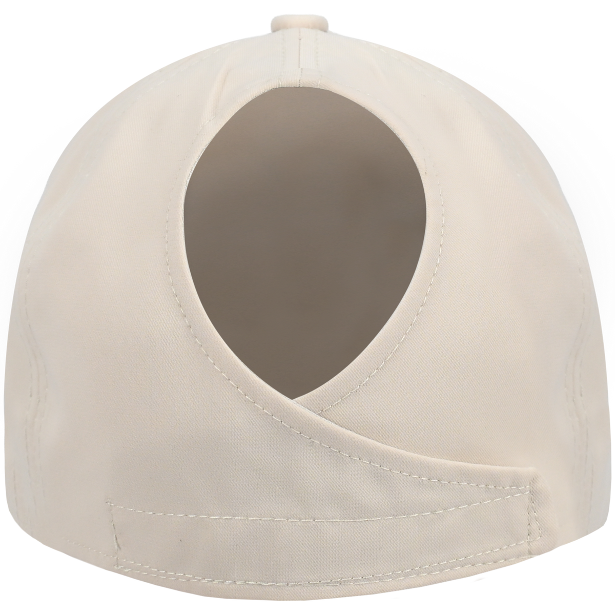 Womens Initial Ponytail Cap - Natural