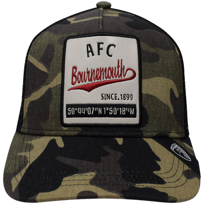 Adults Patch Camo Trucker Cap - Olive Camo