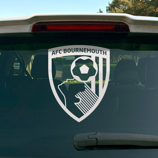 Large Crest Window Sticker - White