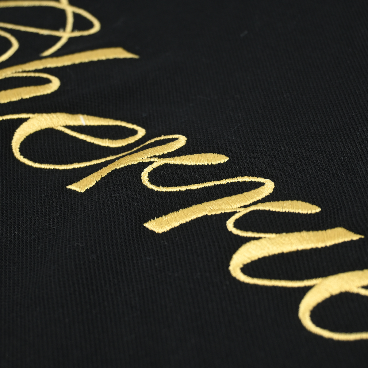Mens Cherries Script Polo - Black
