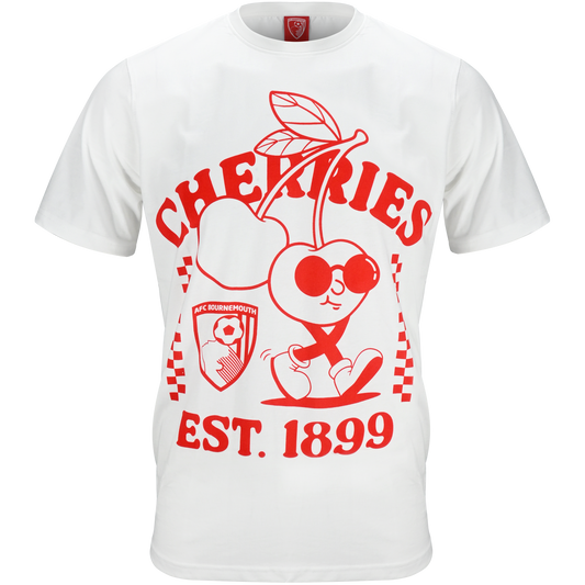Cherries Beach Relaxed Tee - White
