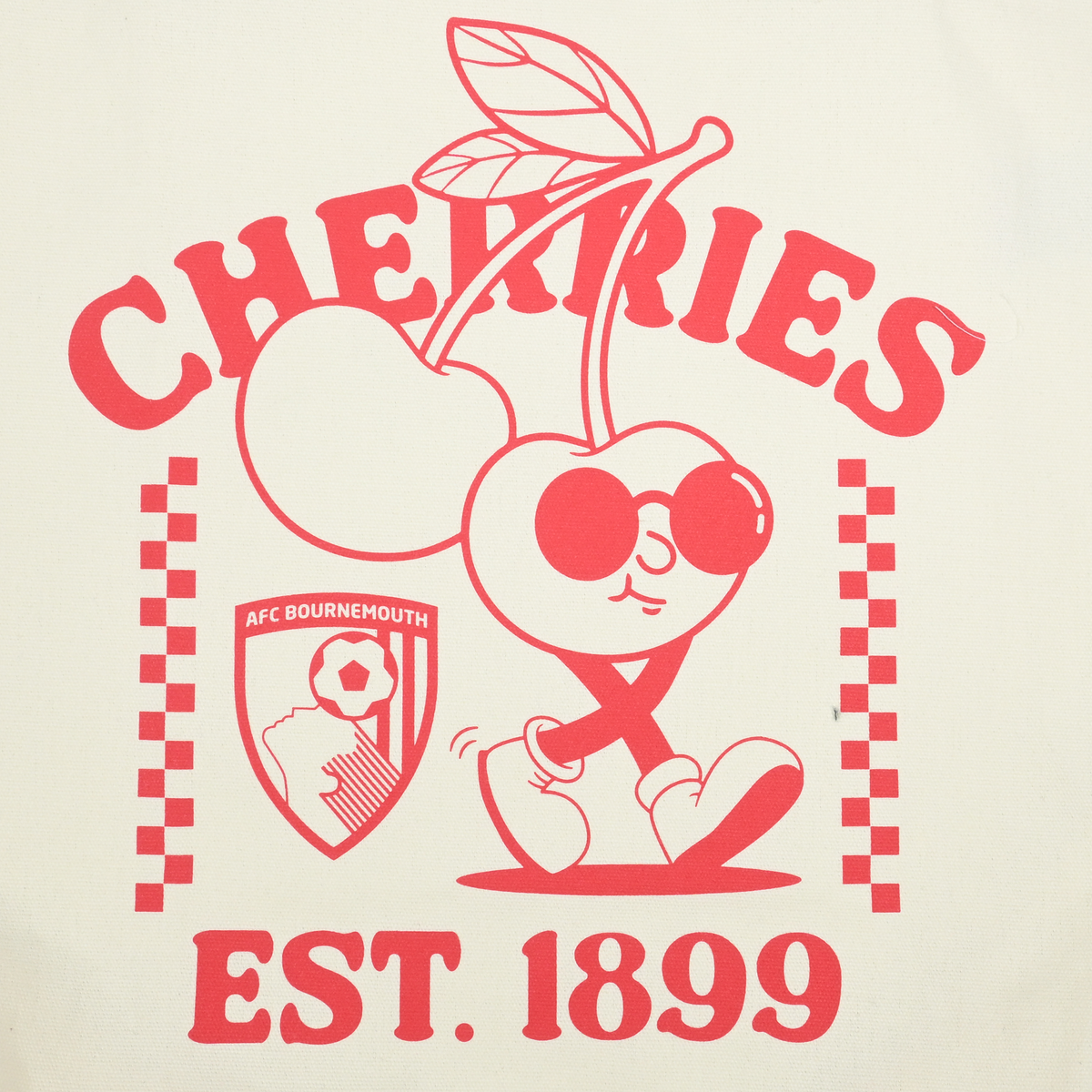 Cherries Canvas Tote Bag - Off White