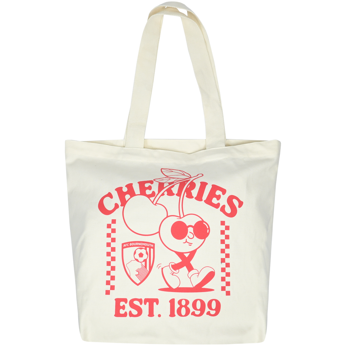 Cherries Canvas Tote Bag - Off White
