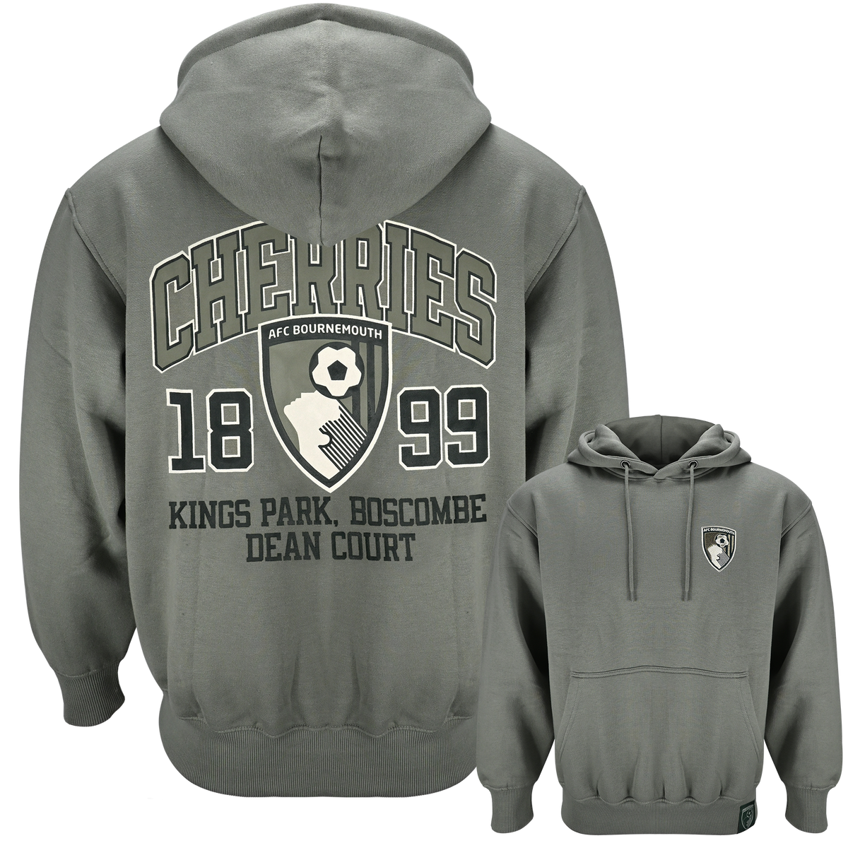 Cherries Relaxed Hoodie - Light Olive