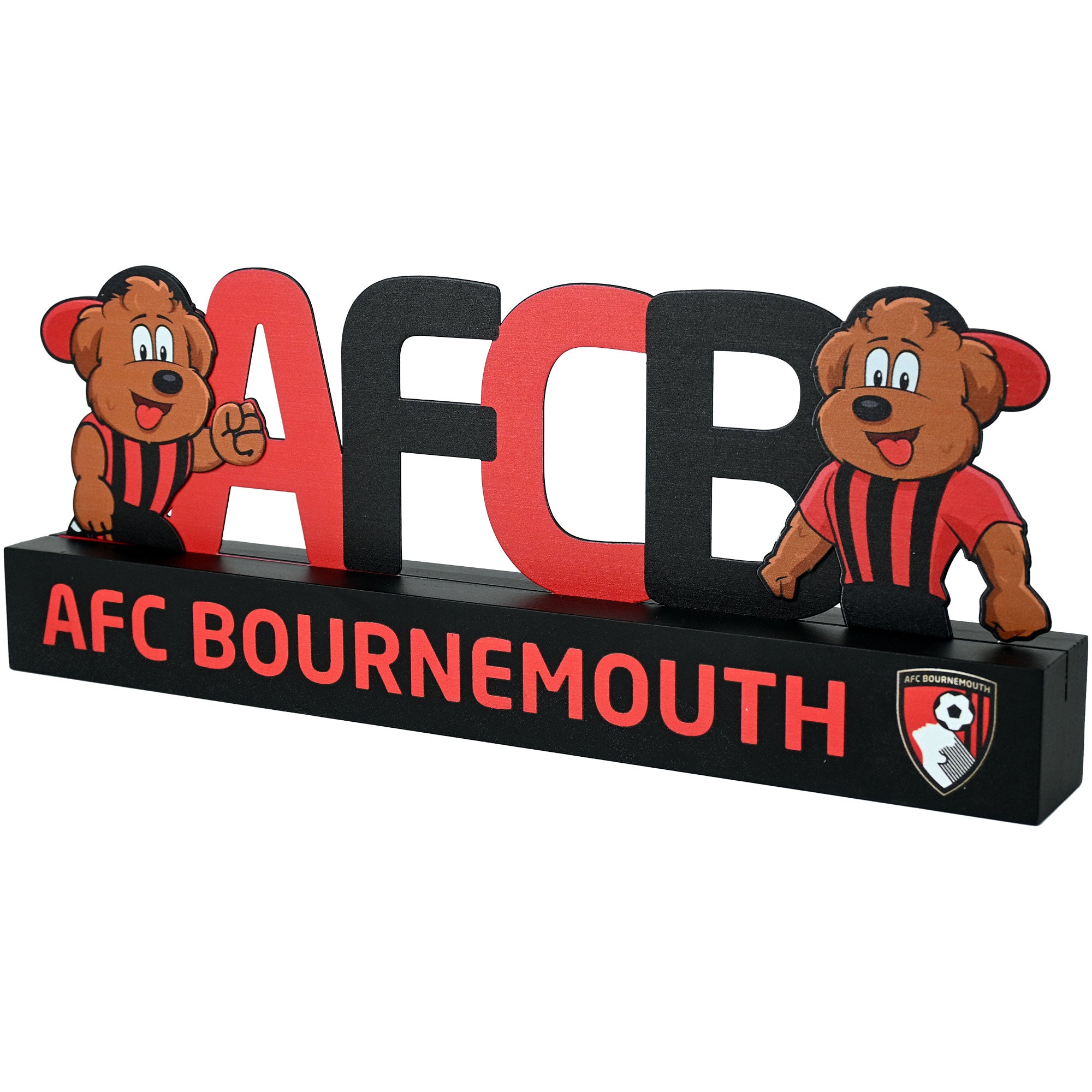 AFC Bournemouth Cherry Bear Shelf Sign – AFC Bournemouth Superstore