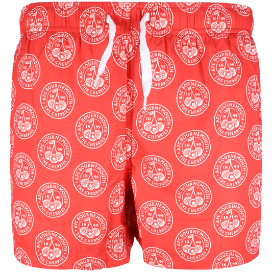 Cherry Crest Swim Shorts - Red