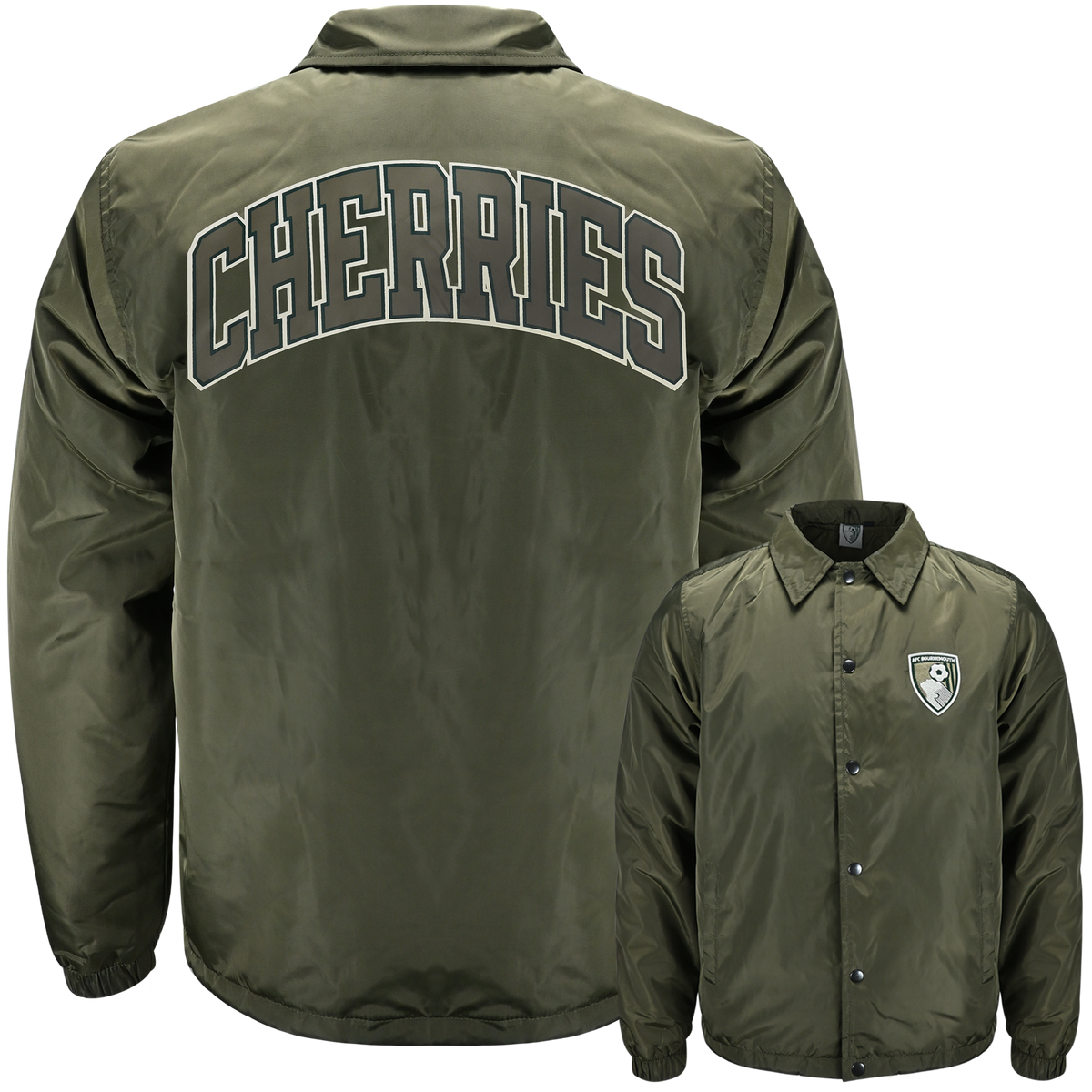 Cherries Coach Jacket - Olive