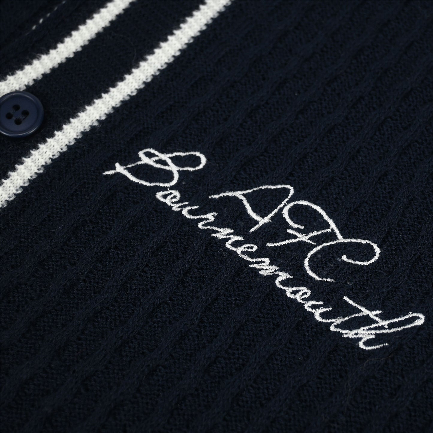 Adults Elite Full Button Polo - Navy