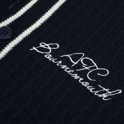 Adults Elite Full Button Polo - Navy