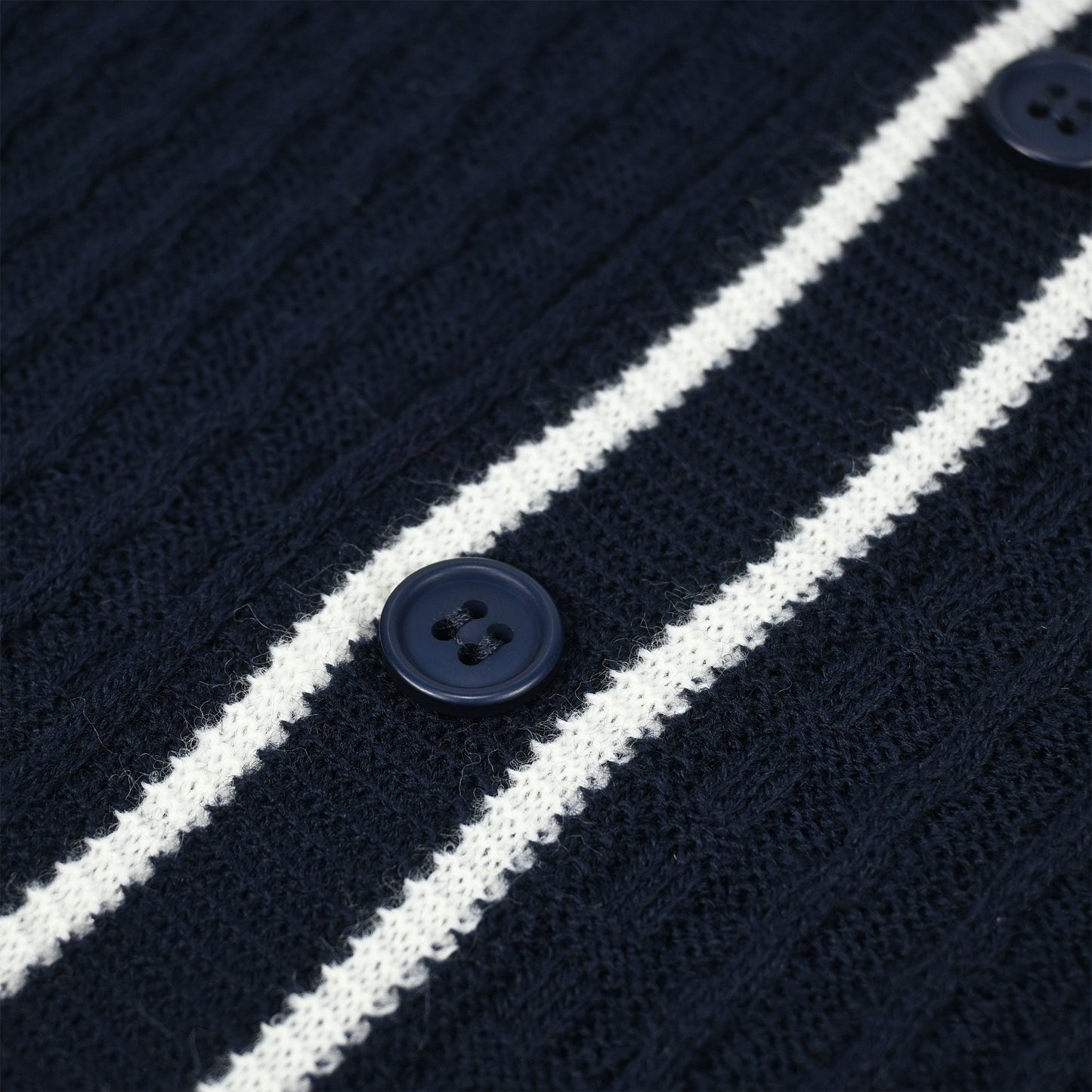 Adults Elite Full Button Polo - Navy
