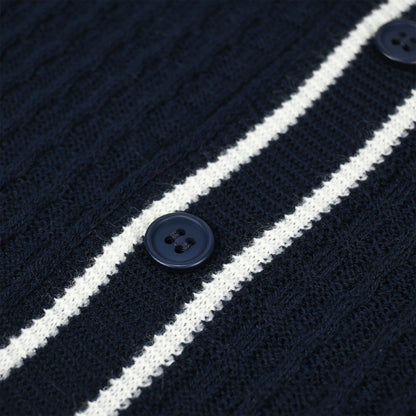 Adults Elite Full Button Polo - Navy