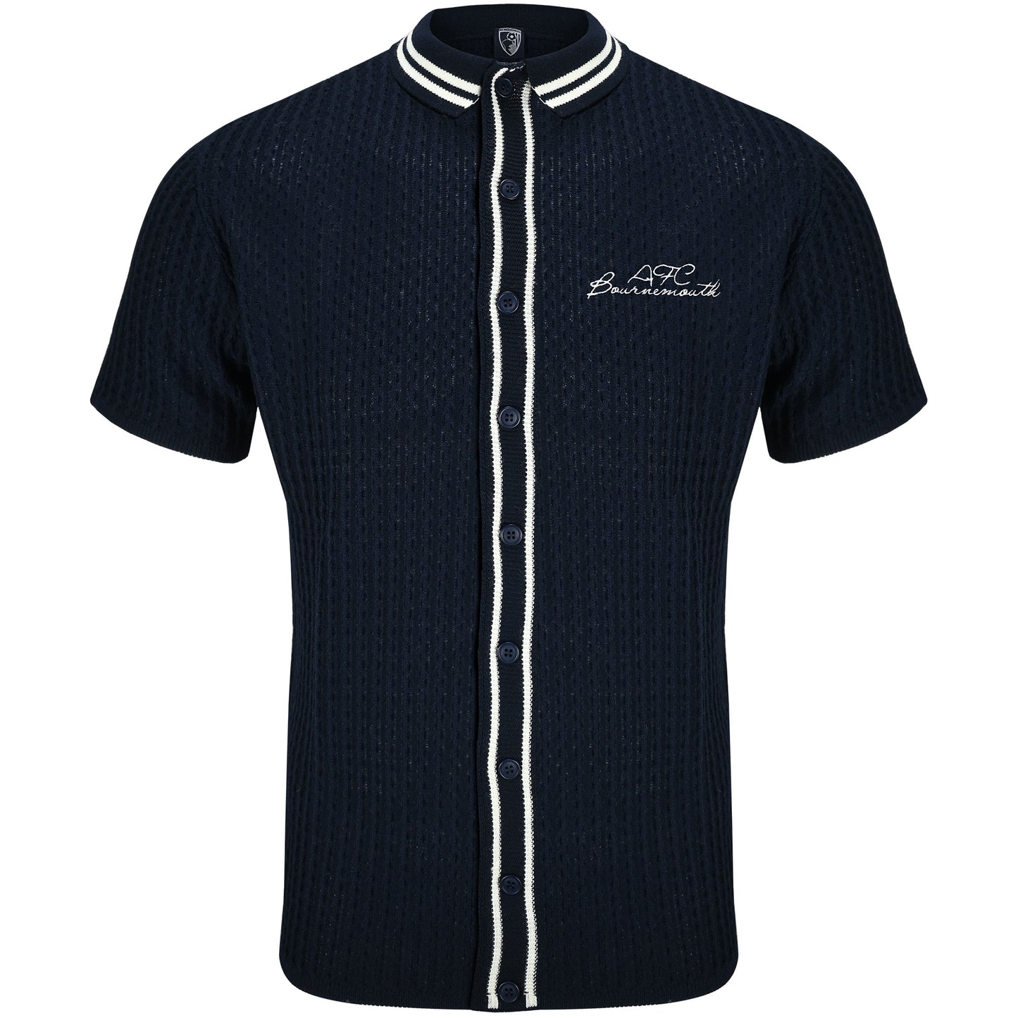 Adults Elite Full Button Polo - Navy