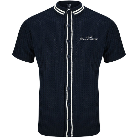Adults Elite Full Button Polo - Navy