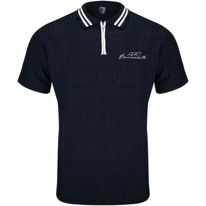 Adults Elite Quarter Zip Polo - Navy