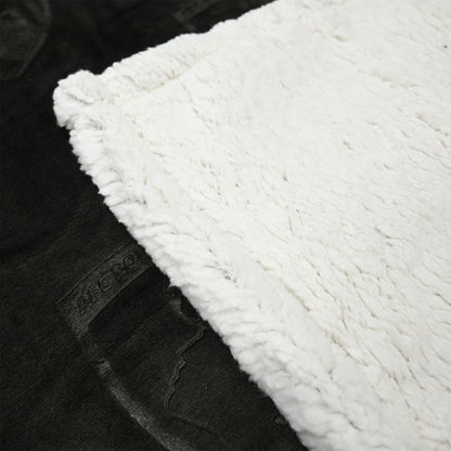 Sherpa/Teddy Fleece Blanket - Black