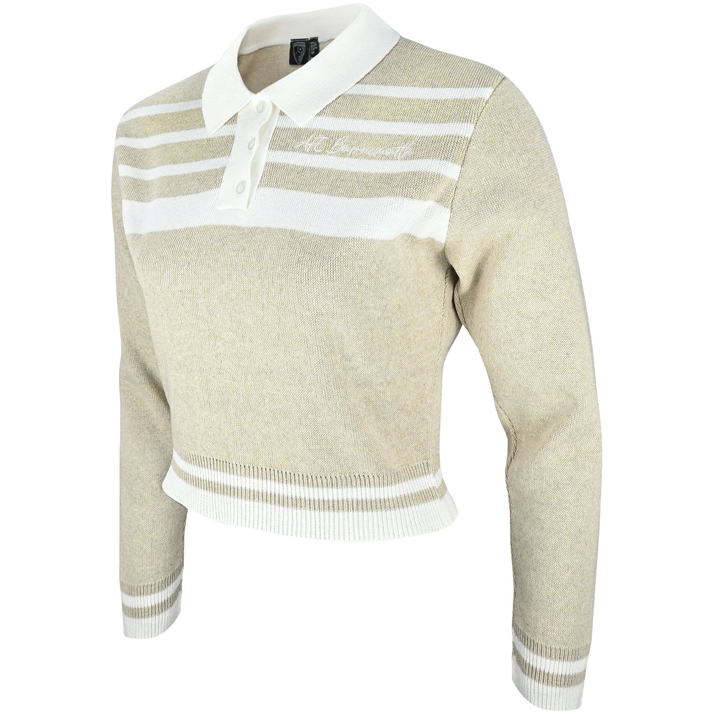 Womens Georgia Knitted Polo - Natural / Off White