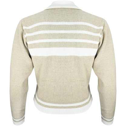 Womens Georgia Knitted Polo - Natural / Off White