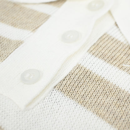 Womens Georgia Knitted Polo - Natural / Off White