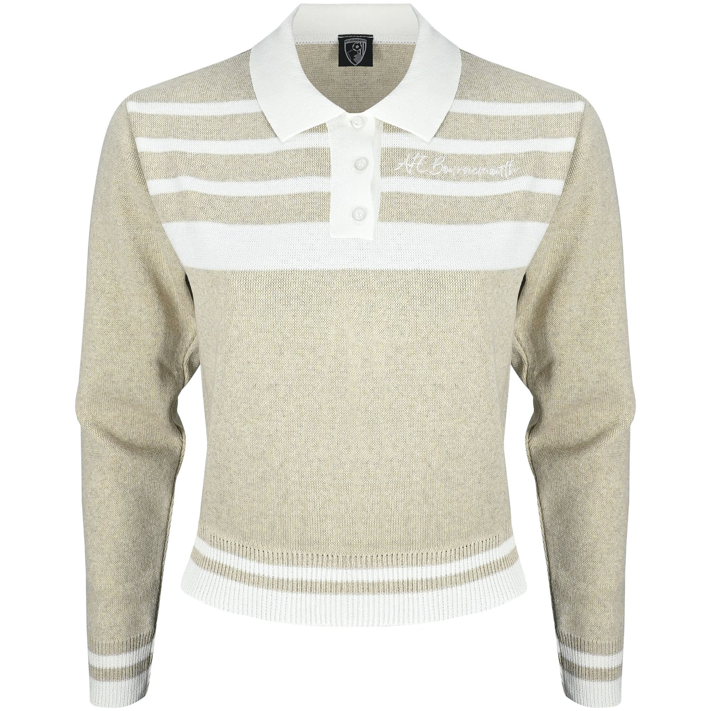 Womens Georgia Knitted Polo - Natural / Off White