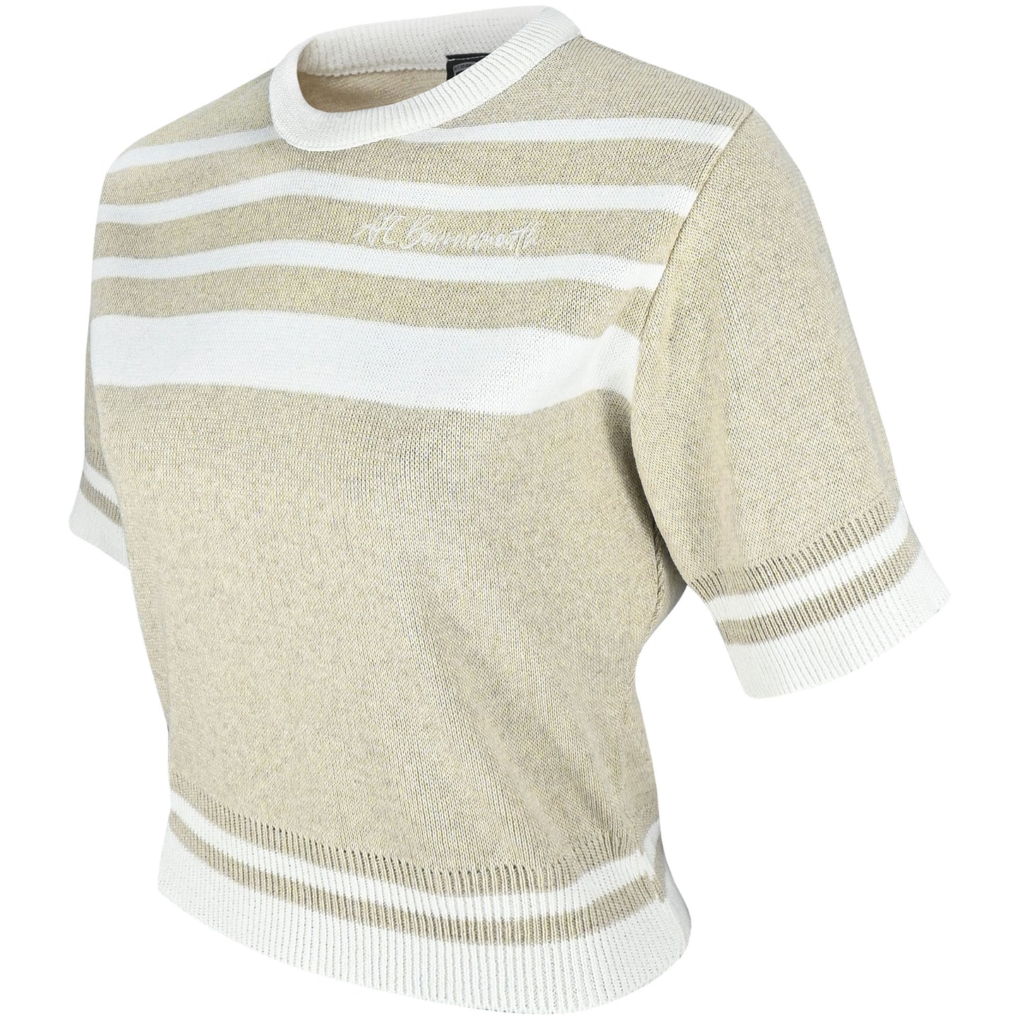 Womens Georgia Knitted Tee - Natural / Off White