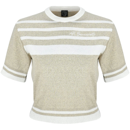 Womens Georgia Knitted Tee - Natural / Off White