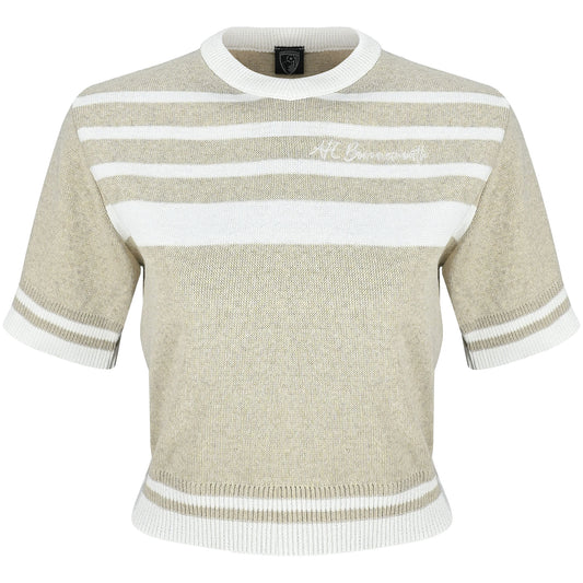 Womens Georgia Knitted Tee - Natural / Off White