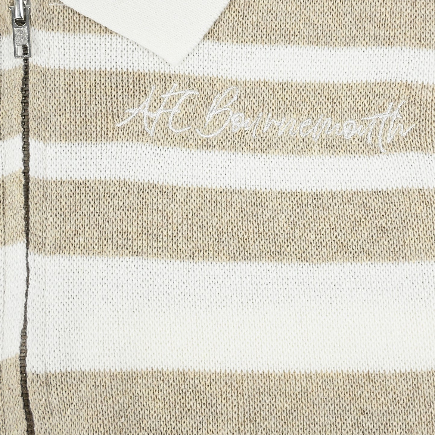 Womens Georgia Knitted Zip Top - Natural / Off White
