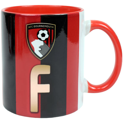 Striped A-Z Initial Mug